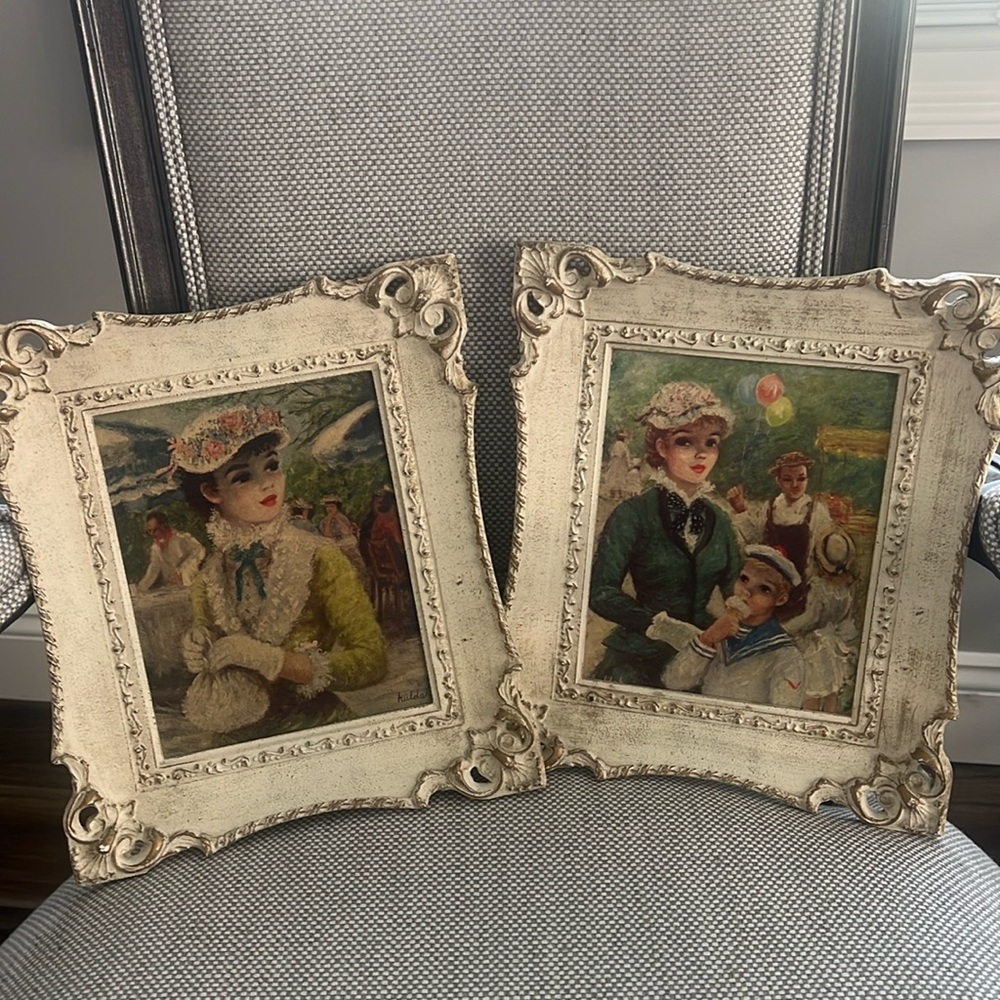 Huldah Vintage Picture, Wall Hanging 1950's 1960's